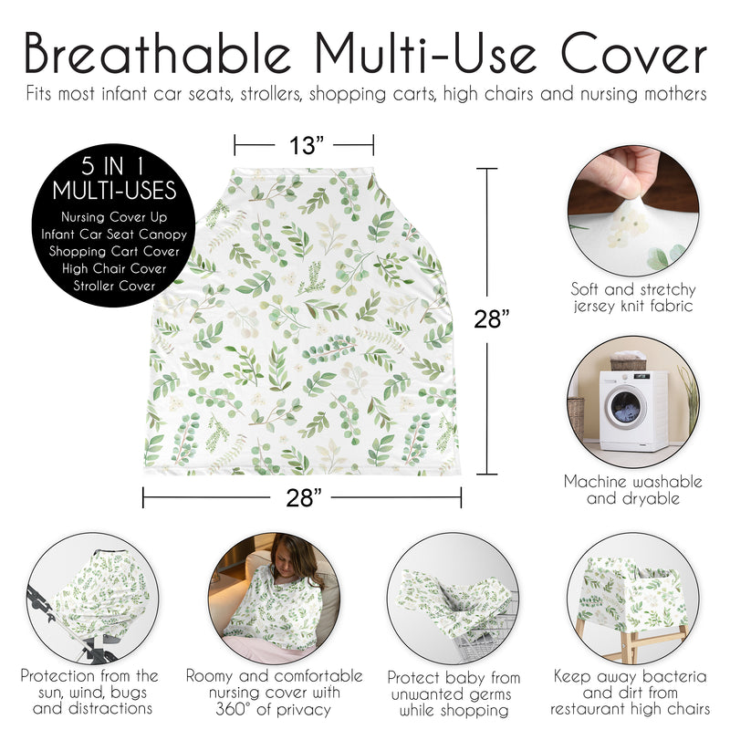 Botanical Collection Multi Use Baby Car Seat and Nursing Cover