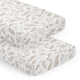 Botanical Taupe Collection 2 Pack Crib Sheets