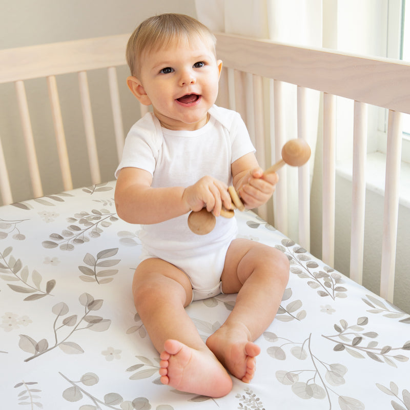 Botanical Taupe Collection 2 Pack Crib Sheets