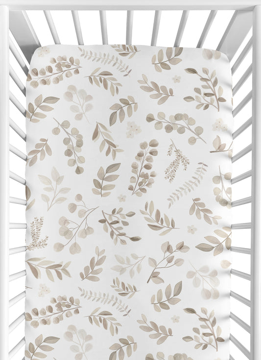Botanical Taupe Collection 2 Pack Crib Sheets