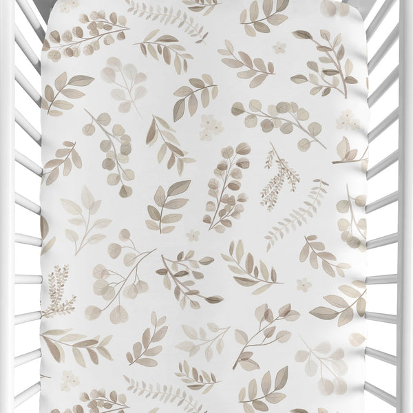 Botanical Taupe Collection 2 Pack Crib Sheets alternate view