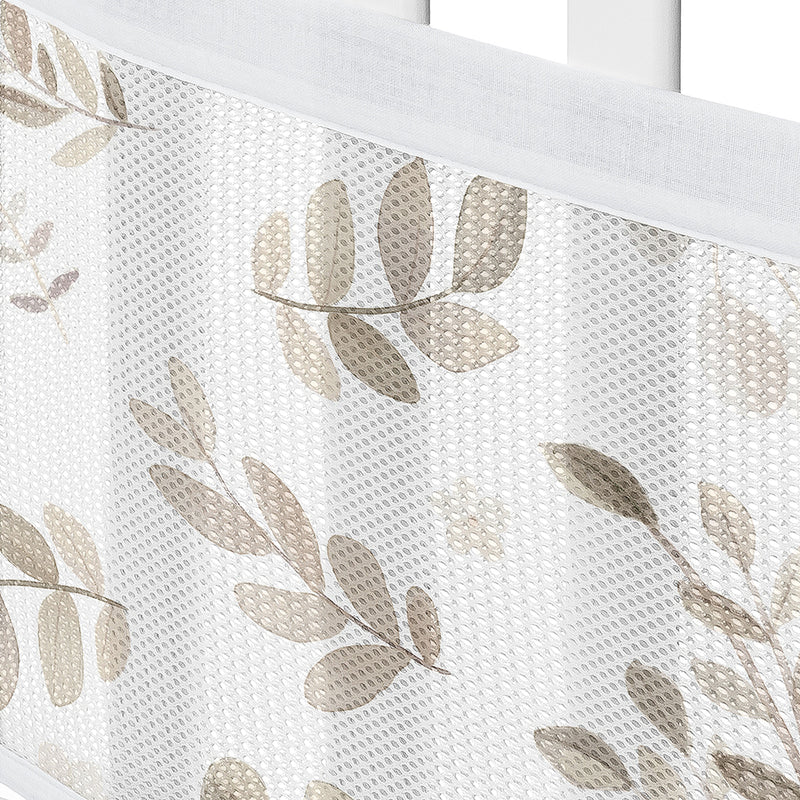 Botanical Taupe Collection Sweet Jojo Designs + BreathableBaby Breathable Mesh Crib Liner