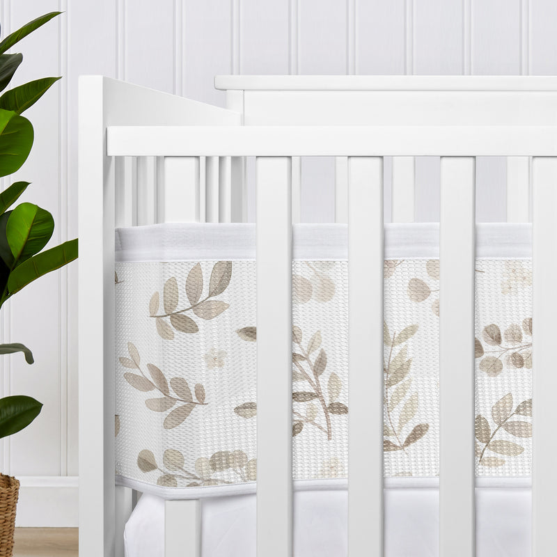 Botanical Taupe Collection Sweet Jojo Designs + BreathableBaby Breathable Mesh Crib Liner