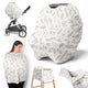 Botanical Taupe Collection Multi Use Baby Car Seat and Nursing Cover