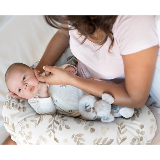 Botanical Taupe Collection Nursing Breastfeeding Pillow Cover