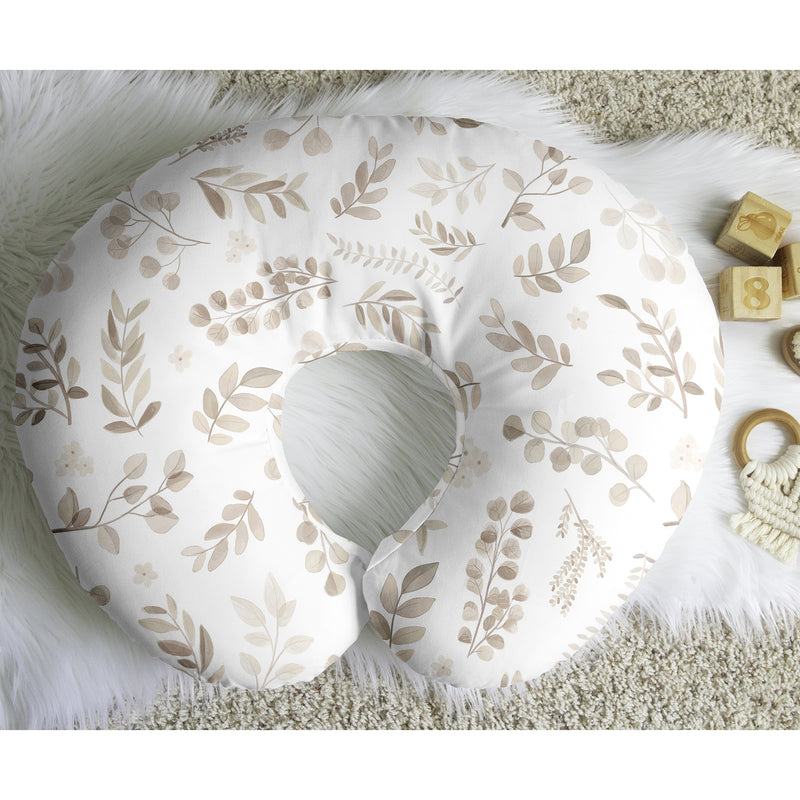 Botanical Taupe Collection Nursing Breastfeeding Pillow Cover