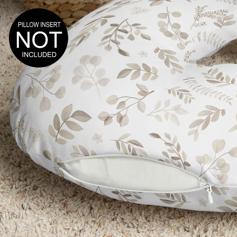 Botanical Taupe Collection Nursing Breastfeeding Pillow Cover