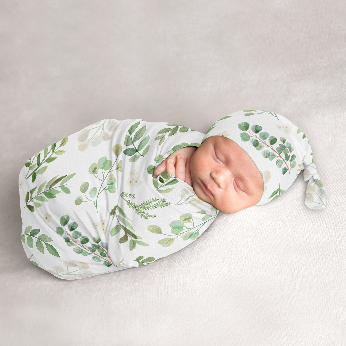 Botanical Collection Baby Cocoon and Beanie Hat - 2 Piece Set