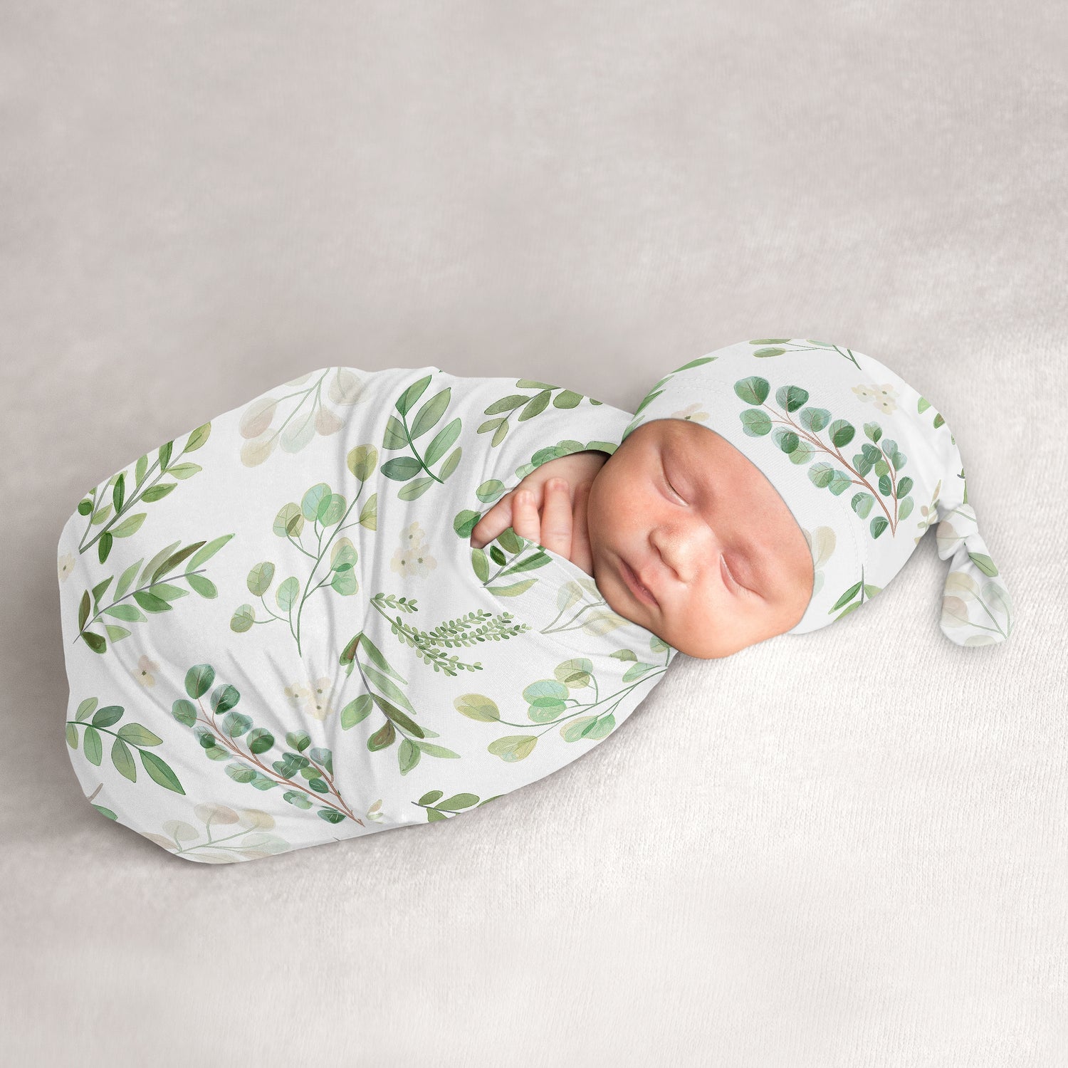 Botanical Collection Baby Cocoon and Beanie Hat - 2 Piece Set
