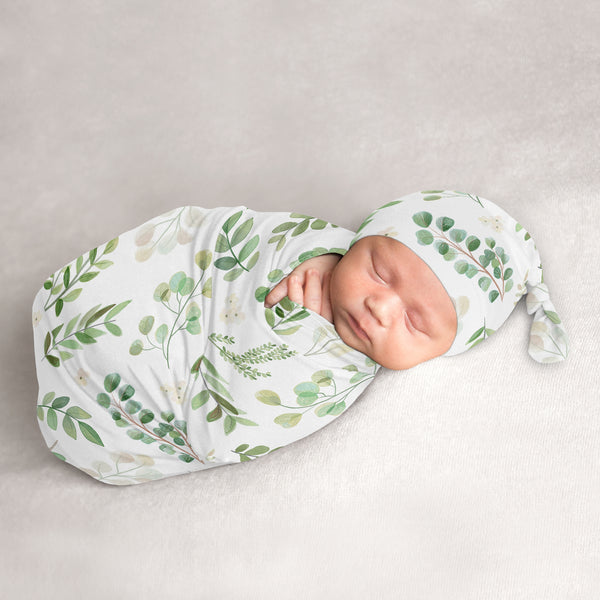 Botanical Collection Baby Cocoon and Beanie Hat - 2 Piece Set