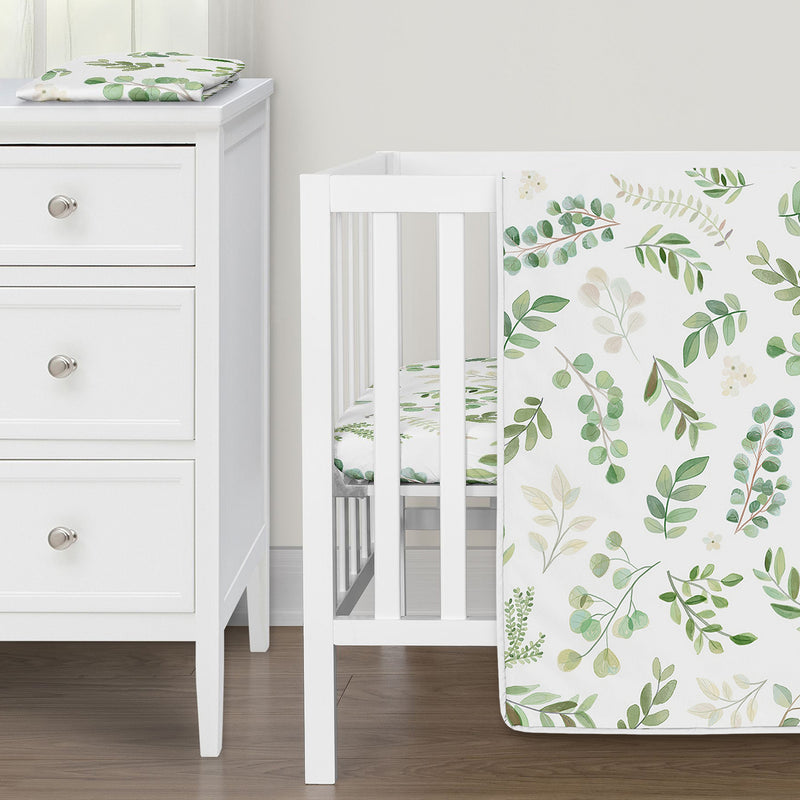 Botanical Collection 3 Piece Mini Crib Bedding Set