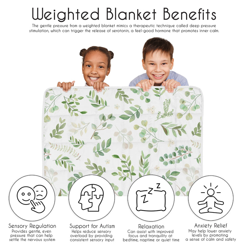 Botanical Collection Toddler 5lbs Weighted Blanket for Kids