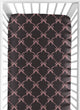 Ballerina and Ballet Bows Black Collection Crib Sheet