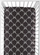 Ballerina and Ballet Bows Black Collection Crib Sheet