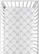 Ballerina and Ballet Bows Purple Collection Crib Sheet - White and Lavender Bow Print