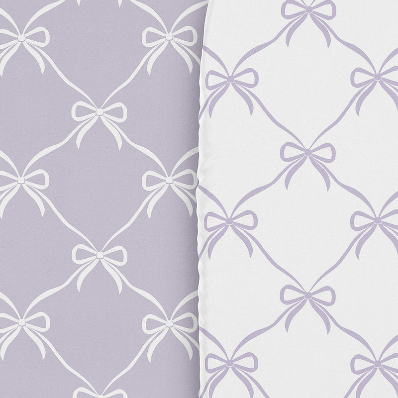 Ballerina and Ballet Bows Purple Collection 2 Pack Baby Bassinet Fitted Sheets