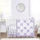 Ballerina and Ballet Bows Purple Collection 4 Piece Crib Bedding