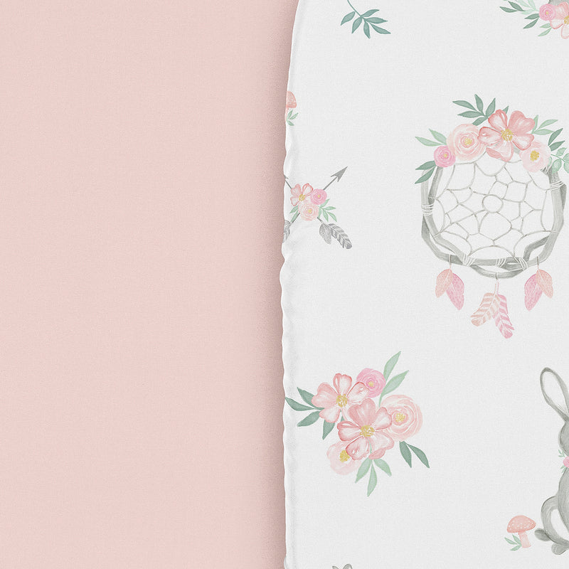 Bunny Floral Collection 2 Pack Baby Bassinet Fitted Sheets