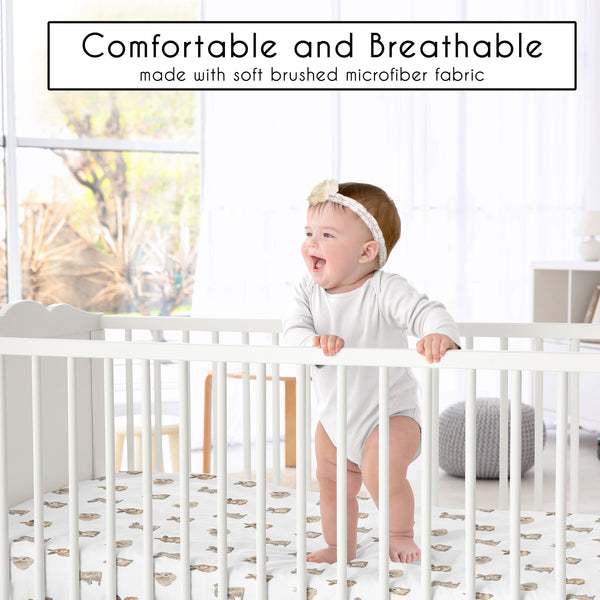 Woodland Bunny Collection Crib Sheet alternate view