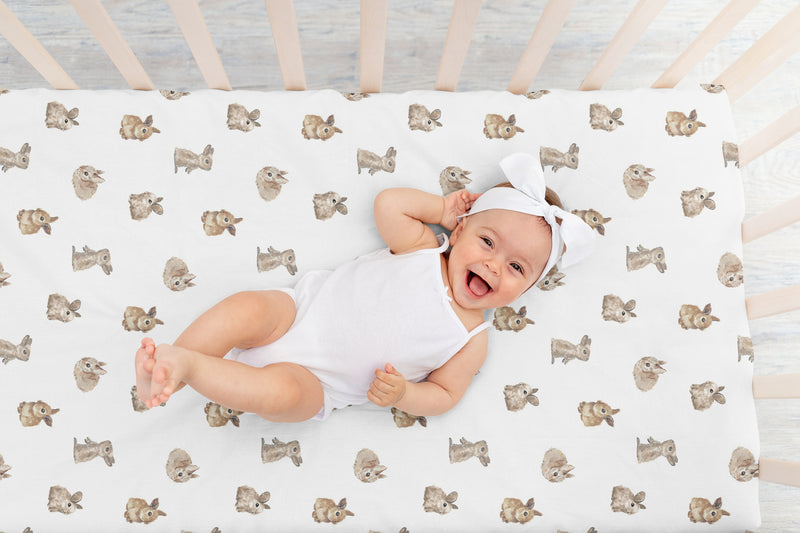 Woodland Bunny Collection Crib Sheet