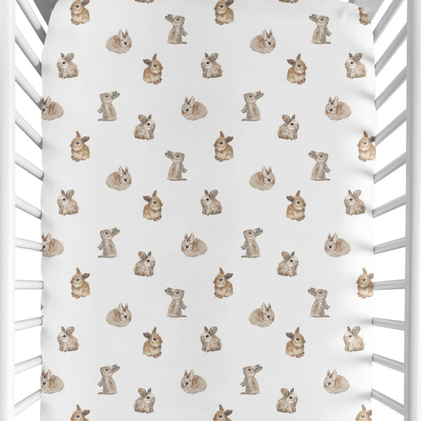 Woodland Bunny Collection Crib Sheet