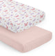 Butterfly Blush Pink and Purple Collection 2 Pack Crib Sheets