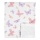 Butterfly Blush Pink and Purple Collection Baby Blanket