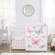Butterfly Blush Pink and Purple Collection Sweet Jojo Designs 5 Piece Crib Bedding + BreathableBaby Breathable Mesh Liner