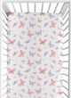 Butterfly Blush Pink and Purple Collection Crib Sheet