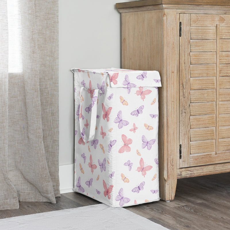 Butterfly Collection Laundry Hamper with Handles