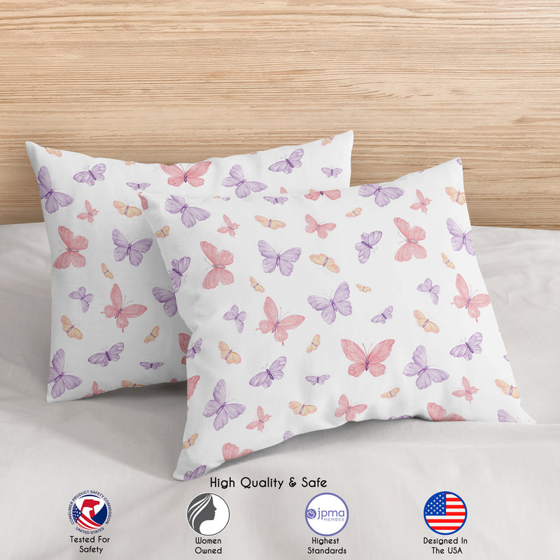 Butterfly Blush Pink and Purple Collection Full/Queen Bedding