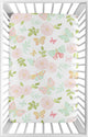 Butterfly Floral Collection Mini Crib Sheet