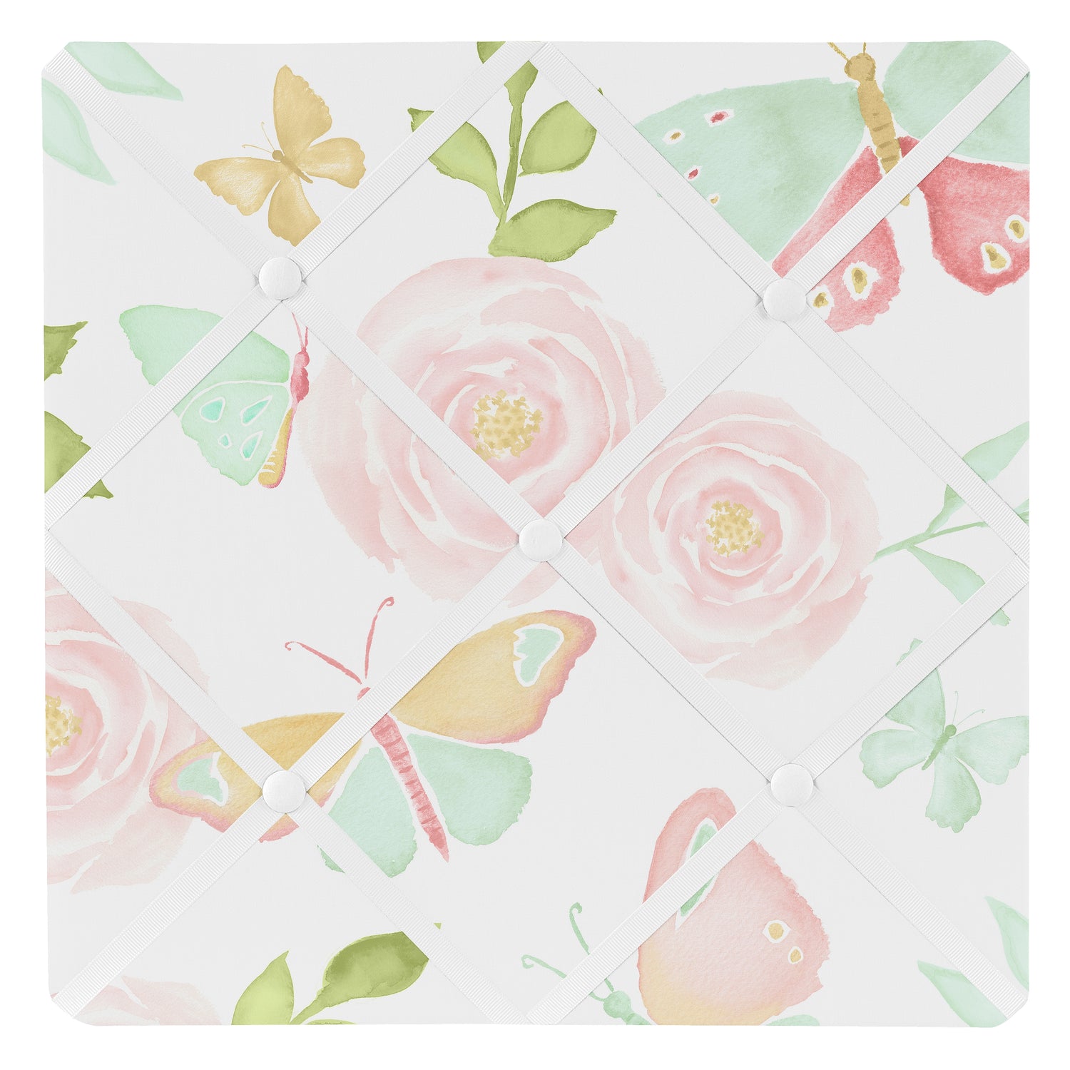 Butterfly Floral Collection Fabric Memo Board