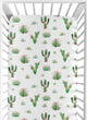 Cactus Floral Collection Crib Sheet  - Cactus Floral Print