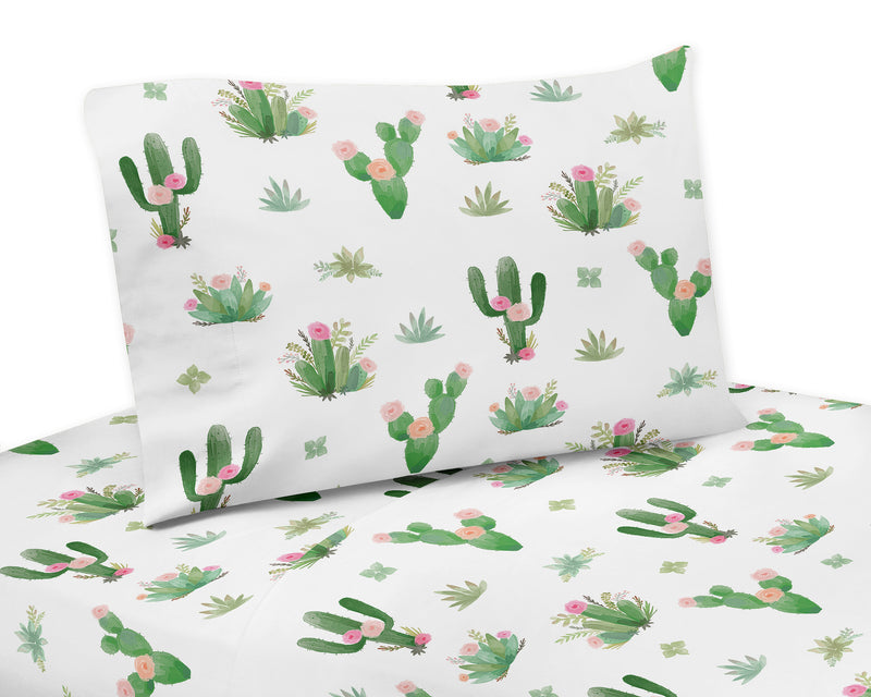 Cactus Floral Collection Twin Sheet Set