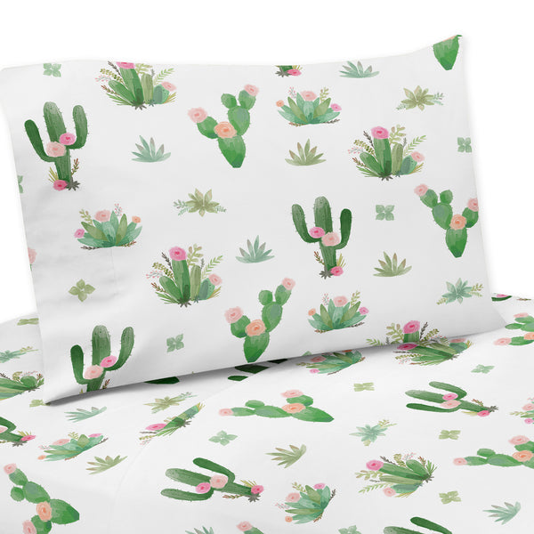 Cactus Floral Collection Twin Sheet Set