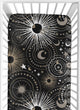 Celestial Black and Gold Collection Crib Sheet