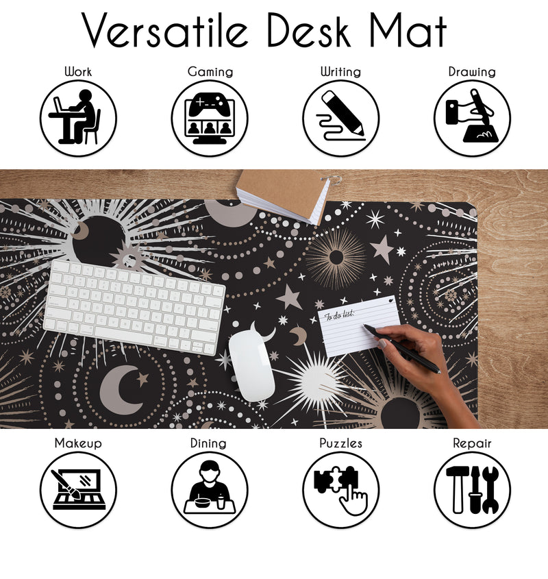 Celestial Black Collection Large Mouse Pad Desk Mat
