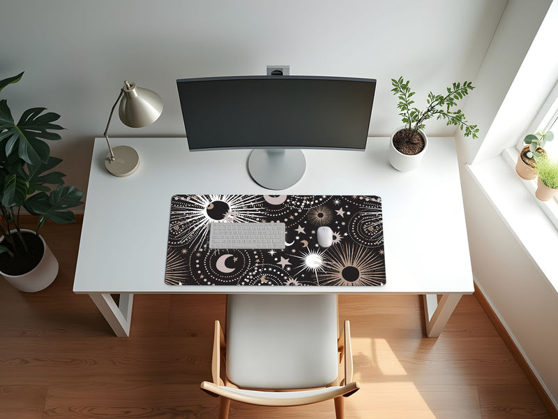 Celestial Black Collection Large Mouse Pad Desk Mat