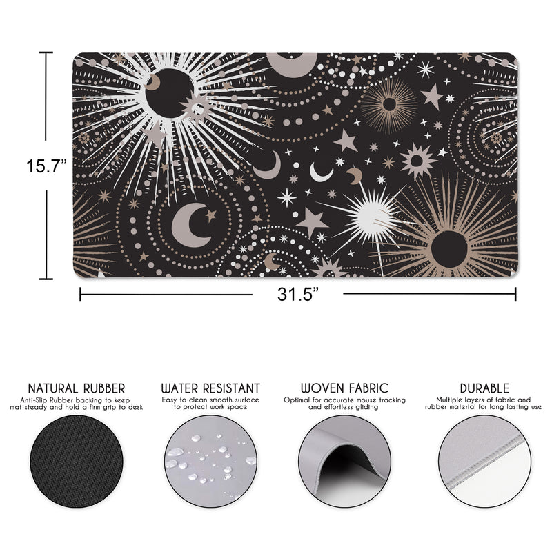 Celestial Black Collection Large Mouse Pad Desk Mat
