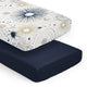 Celestial Navy Blue and Gold Collection 2 Pack Crib Sheets