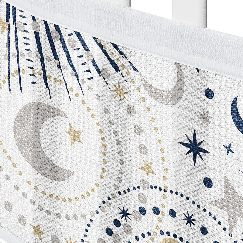 Celestial Navy Blue and Gold Collection Sweet Jojo Designs + BreathableBaby Breathable Mesh Crib Liner
