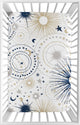 Celestial Navy Blue and Gold Collection Mini Crib Sheet