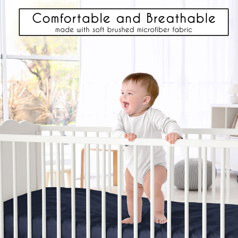 Celestial Navy Blue and Gold Collection 4 Piece Crib Bedding