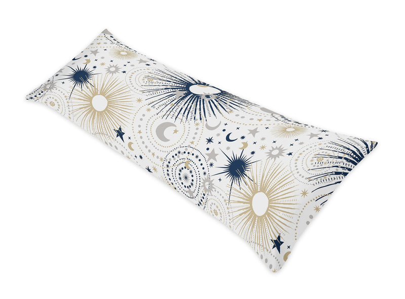 Celestial Navy Blue and Gold Collection Full Length Body Pillow Cover