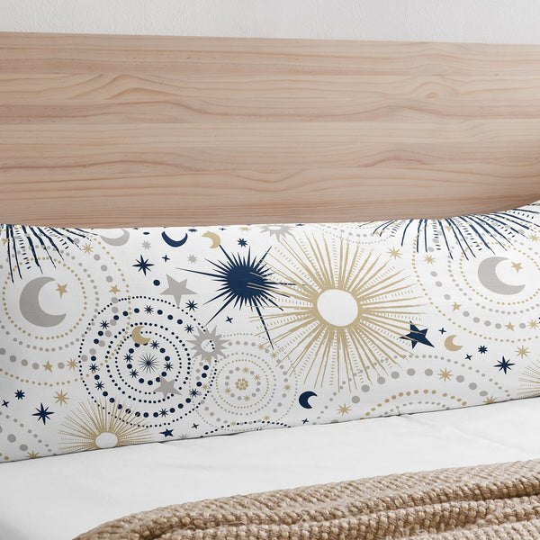 Celestial Navy Blue and Gold Collection Full Length Body Pillow Cover alternate view