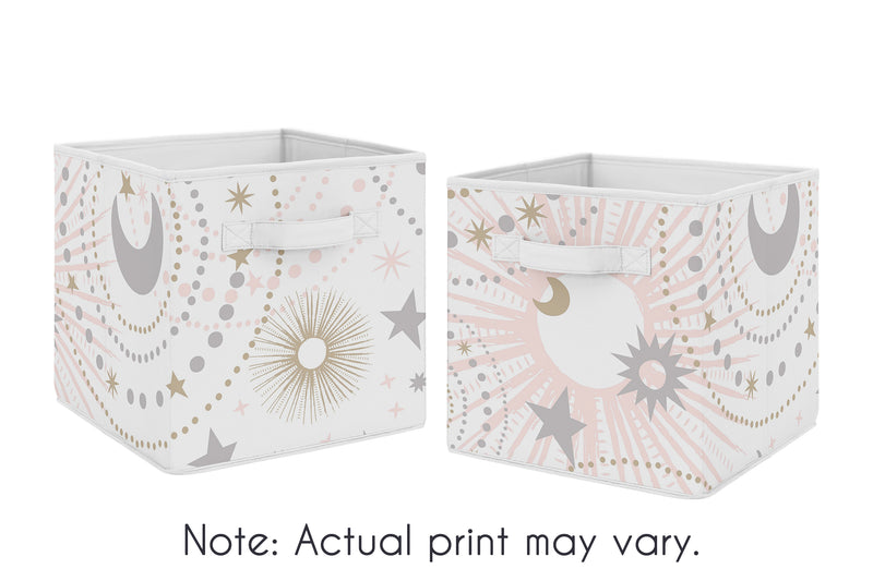 Celestial Pink and Gold Collection Foldable Fabric Storage Bins