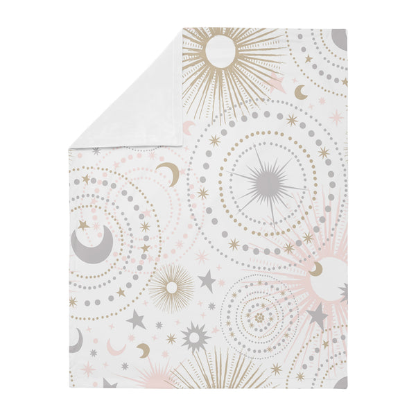 Celestial Pink and Gold Collection Baby Blanket alternate view