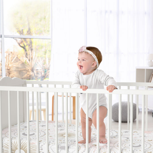 Celestial Pink and Gold Collection Crib Sheet