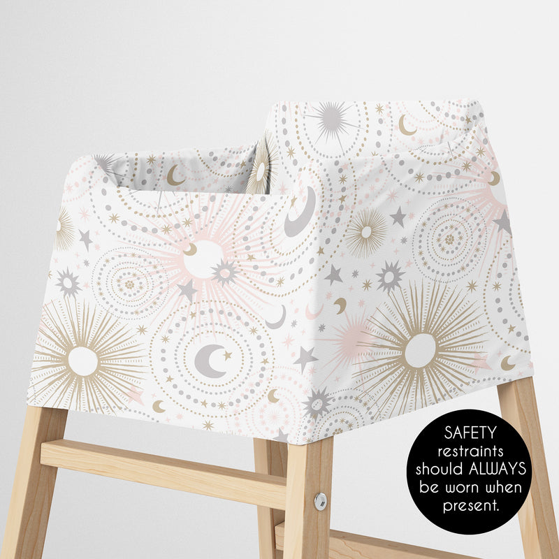 Celestial Pink and Gold Collection Multi Use Baby Car Seat and Nursing Cover